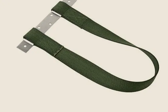 Rolls of satin webbing handle ribbon.